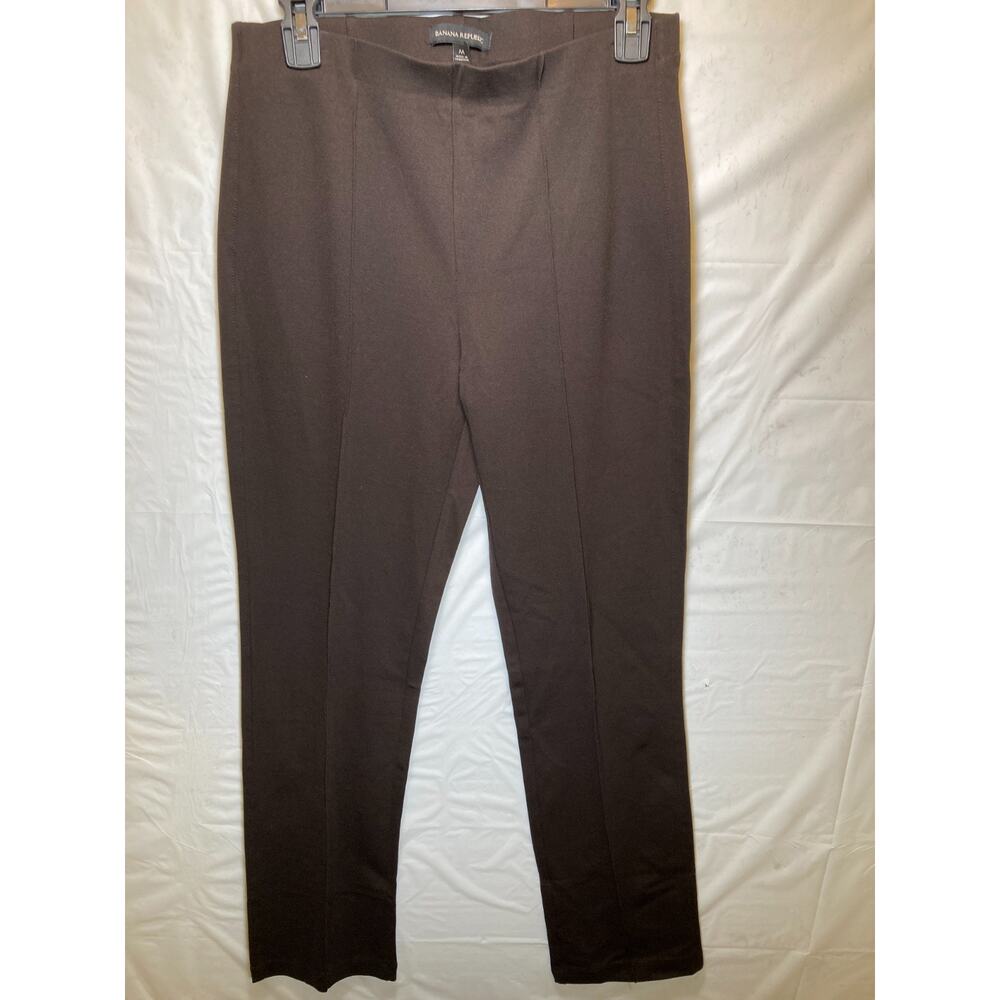 Banana Republic Women's Pull-On Straight Leg Ponte Pants, Brown, Size Medium